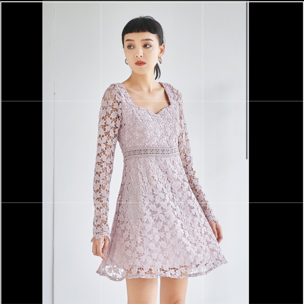 Pink lace dress